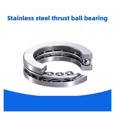 Built Like A Tank Stainless Steel Flat Thrust Ball Bearing Set Waterproof Heavy Duty Precision Bearings Smooth Operation Rugged Industrial Grade Rock Solid Performance Pack close-up showing steel ball bearing.