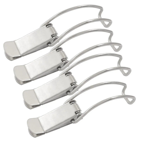 Beefy 4 Pack Spring Loaded Toggle Hasp Latch Set 87mm 3 Point 42 Inch 304 Stainless Steel Heavy Duty Cabinet Catches