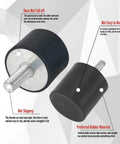 Heavy Duty Rubber Vibration Isolators To Beat The Rattle On Your Rig For Generators And Pumps With M5 Stud Mounts For Smooth Engine Operation And 15 X 20mm Cushioning Setup, showing rubber mounts with galvanized steel studs.