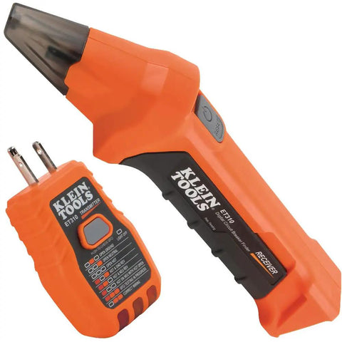 AC Circuit Breaker Kit With GFCI Digital Circuit Breaker Finder Non Contact Voltage Tester Pen Zipper Bag 3 Piece Set For Quick Panel Checks Live Wire Alerts And Safe Home Electrical Troubleshooting, shown with orange GFCI tester and voltage pen.