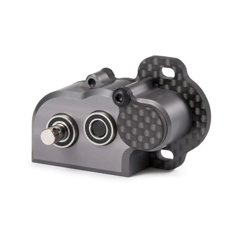 Ultralight Portal Transmission Tiny Gearbox With Slipper Pad For 1 By 10 LCG Chassis Rigs Like Capra And SCX10 III AR45, gray CNC case