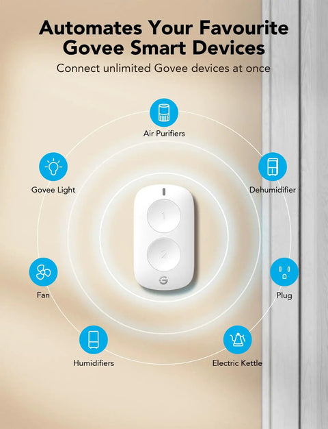 Smart Mini Double Button Switch For One Touch Control Of Multiple Devices Battery Powered Wireless Button With Group Control