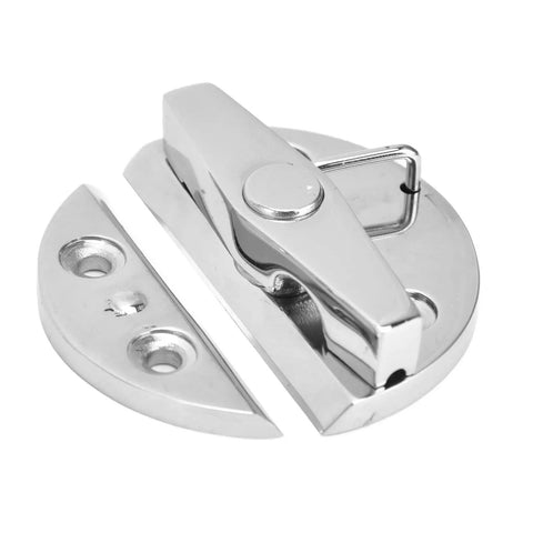 316 Stainless Steel Round Turn Button Latch Heavy Duty Marine Boat Hatch Corrosion Resistant For Access Doors And Fishing Tackle Units Stays Tight Like A Drum On Your Rig, showing latch components.