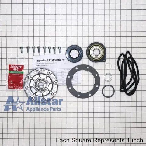 Genuine Oem Washing Machine Tub Seal And Bearing Replacement Kit For Heavy Duty Laundry Rig including seals, screws, and instructions.