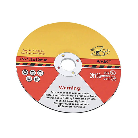 75mm stainless steel cut-off wheel for use with Grab This Badass Brushless Mini Circular Saw That Seamlessly Morphs Into An Angle Grinder.