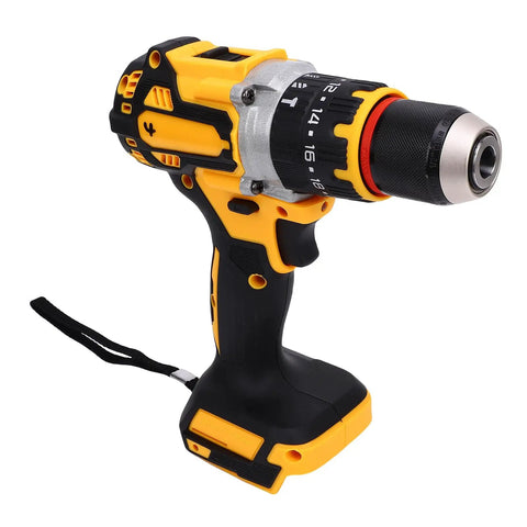 Lightweight Cordless Drill Packs A Dope Brushless Engine With One Hundred Newton Meters Of Torque That Cranks Out Two Thousand Rpm, ergonomic grip.