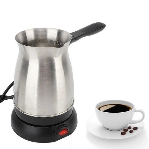 Turkish Coffee Maker Electric Pot With Five To Six Cup Capacity Six Hundred Milliliter For Turkish And Greek Coffee Stainless Steel Multi Purpose Pot For Tea And Milk Easy Home Brew
