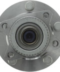 Rear Wheel Bearing And Hub Assembly For Mitsubishi Eclipse 2005 To 2012 OEM Spec durability, silver alloy design, top view.