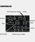 Controller panel of Commercial Automatic Coffee Bean Roaster With Smoke Filter And Nine Custom Baking Curves for precise roasting settings.