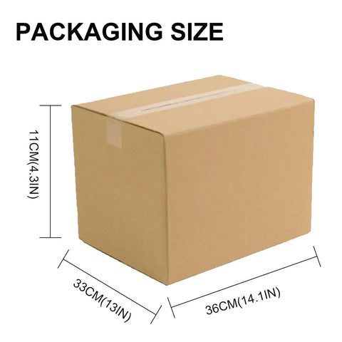 Packaging size of Heavy Duty Cordless Rivet Nut Gun Kit Featuring 5.2Ah Rechargeable Battery, showing dimensions.
