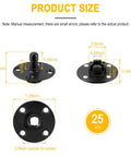 25 Pack Dang Tough Panel Fasteners For Boat And RV Wall Trim Clip Sets, black nylon clips 1.26 inch size with measurements.