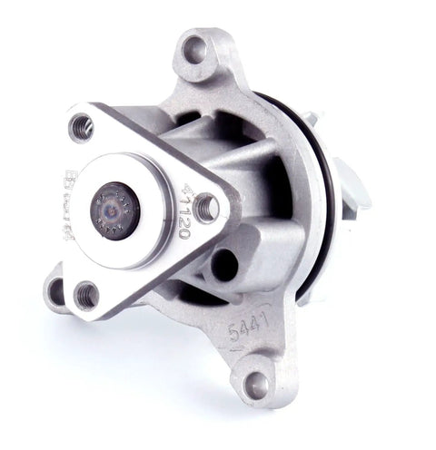 Precision Engineered Heavy Duty Water Pump With Leak Free Seals And Robust Castings, silver metal, close-up, for domestic engines.