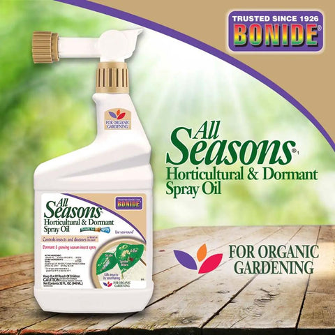 All Seasons Horticultural And Dormant Spray Oil Ready To Spray 32 Oz Three In One Insect Killer Organic Gardening Bottle