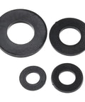 500-Piece Nylon Flat Washers Assortment Kit Black Metric M2 Through M10 For Electrical Automotive Marine Projects Value Pack Heavy Duty Nylon Construction Insulation And Corrosion Resistant Seals, assorted sizes