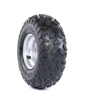 2 Pack Premounted 145 70 6 Tires With Rims 6 Inch Wheels 3 Bolt 78Mm Front Hub Assembly 17Mm Bearing Kit Heavy Duty slick tire with black tread and silver rim.