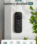 Wireless Video Doorbell Packing 2K Resolution And Long Battery Life With Snappy Audio Clarity Head To Toe Frame Smart Motion Alerts Installs Like A Breeze Includes Sync Module Core Matte Black mounted on wall.