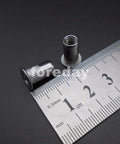 Badass M5 Rivet Insert Clinch Nuts Premium 304 Stainless Steel Flat Head Knurled Blind Hardware Locking Fasteners 20 Piece Pack on a ruler