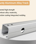 Sturdy aluminum alloy track for 6Ft Double Sliding Barn Door Hardware with heavy duty design for smooth movement.