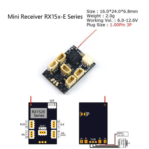 7 Channel Receiver With Built In 7A 2S Brushless ESC For RC Planes And Micro Drones, S FHSS Protocol Ready, RX diagram