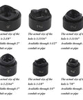 Heavy Duty Hydraulic Knockout Punch Kit Half Inch To Two Inch Hole Punch Driver For Electrical Conduit die set sizes shown