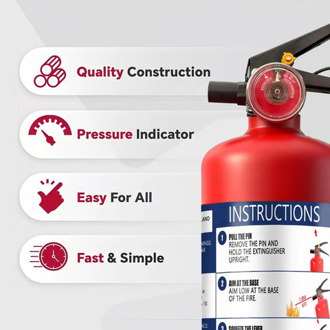 This 2.5 Lb Abc Fire Extinguisher Is A Total Game Changer For Home Garage And Car Safety as it shows quality construction and pressure indicator.