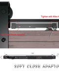 Soft Close Barn Door Kit With Spring Buffer Damper For 40 To 80 Lbs Doors, hole free sliding hardware, shown installed