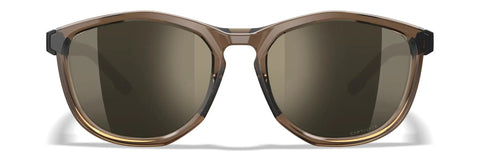Front view of Heavy Duty Unisex Safety Glasses Featuring Removable Side Shields And Shatterproof Captivate Tungsten Mirror Lenses.