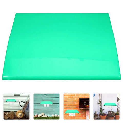 Heavy Duty Tough As Nails No Sweat Weatherproof Ev Charger Station Protective Roof Abs Rain Drip Guard Green top view