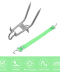 Tree Climbing Spikes Set For Boots With Sharp Steel and Green Strap for Secure Bark Grip