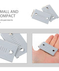 Heavy Duty Stainless Steel Picture Hangers Built Tough Wall Mount Brackets For Mirrors And Artwork Four Pack in hand.