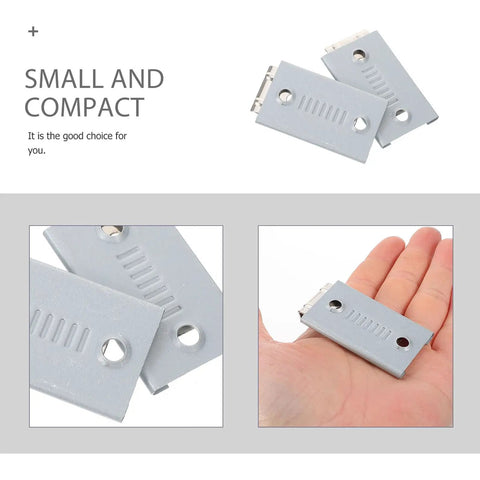 Heavy Duty Stainless Steel Picture Hangers Built Tough Wall Mount Brackets For Mirrors And Artwork Four Pack in hand.