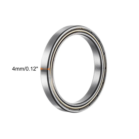 Rock Solid 5 Pack Deep Groove Ball Bearings Double Shielded Chrome Steel 6705 ZZ Size 25 By 32 Millimeter showing 4mm thickness.