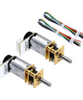 Two Pack 500 RPM Micro Gear Motors With Encoder Six Volt N20 Gearbox High Torque Reduction Motors For Robot Wheels And RC Cars