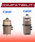 Built Tough Pool Filter Manifold Replacement Fits Hayward C2030 C3030 C4030 Cartridge Systems With Integrated Breather Tube Quick Drop In Swap For 25357 760 000 CX3030C compatibility display of C3030 and C4030 filters