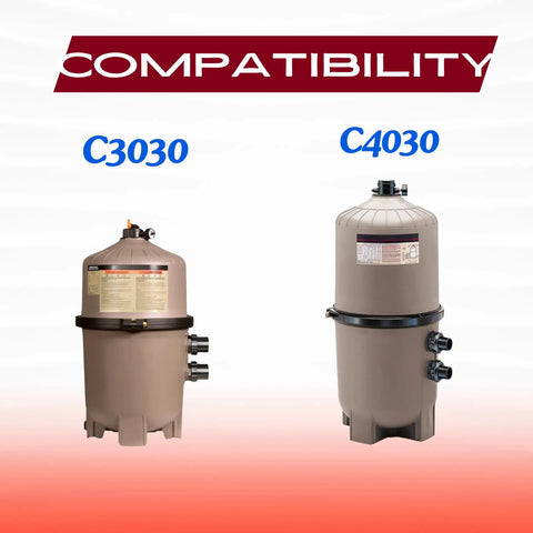 Built Tough Pool Filter Manifold Replacement Fits Hayward C2030 C3030 C4030 Cartridge Systems With Integrated Breather Tube Quick Drop In Swap For 25357 760 000 CX3030C compatibility display of C3030 and C4030 filters