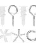 20 Set Self Drilling Drywall Anchors And Screws Kit With Nylon And Iron Material Easy To Remove And Self Tapping For Gypsum