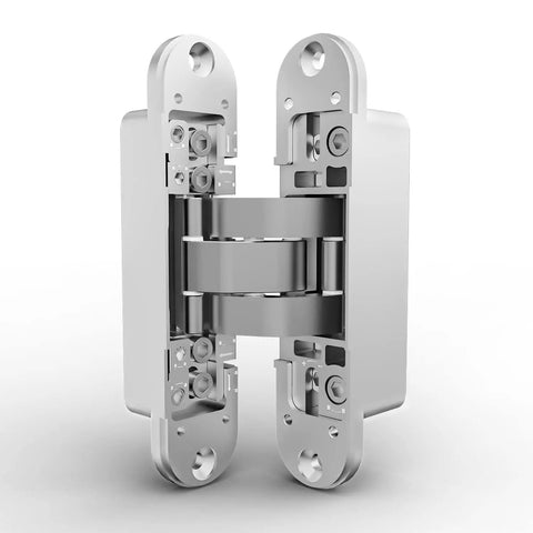 Heavy Duty Concealed Door Hinge Delivers True 180 Degree Swing For Interior Rooms with a genuine chrome finish and ball bearings.