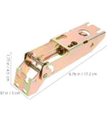 Heavy Duty Chest Freezer Door Hinge Replacement Kit with measurements, iron construction, spring-loaded, for left and right sides.