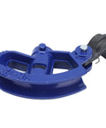 Solid Manual Pipe Bender For 3/4 Inch Conduit Galvanized Steel hand tube tool, blue metal head for bending tasks.