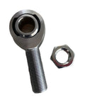 2 Male Rod Ends 7/8 Inch 7/8-14 Thread Tough Chromoly Steel Heim Joints Featuring Zero Slack Self Lubricated Rose Ball Bearings.