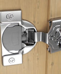 40 Pack One Half Inch Overlay Soft Close Face Frame Cabinet Hinges With 105 Degree Six Way Adjustment And Three Cam Concealed Kitchen Cabinet Door Hinges With Screws Included Easy Install mounted on wooden door.