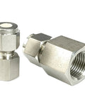 Heavy Duty Stainless 316L Tube Compression Union Fitting NPT Female To 1/8 1/4 3/8 1/2 Inch And 3mm 6mm 8mm End Sizes SUS316L