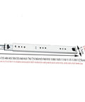 Pro Grade Heavy Duty Drawer Slides Built Tough Like A Tank Rolling Smooth As Butter With Reliable Self Locking Design For Kitchen Drawers Or Shop Storage At Sixty Centimeters Long, showing dimensions and specifications.