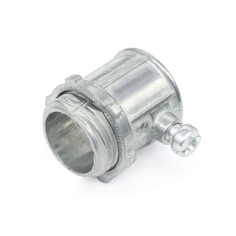 25 Pack Half Inch EMT Set Screw Connectors Zinc Die Cast Electrical Conduit Fittings For EMT To Load Centers, Steel Outlet Boxes And Metal Enclosures
