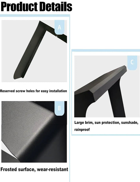 No Sweat Setup Outdoor EV Charger Cover Wall Mounted Weatherproof Shield close-up of frosted surface and installation details.