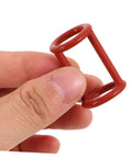Six Pack Ice Cream Maker Silicone Seal Rings Replacement Gaskets For Valve Stem To Lock In Leakproof Performance And Moisture Resistant Mojo For Home And Commercial Makers, red silicone ring close-up