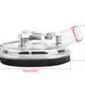 Universal Angle Grinder Dust Cover And Guard For 4 And 5 Inch Pro Polishing Machines featuring clear design and dust collection brush.