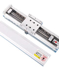 Fully Enclosed Linear Guide Module With Heavy Duty Sliding Table, Built Tough 100Mm Wide Frame, 1610 Ball Screw Precision Stage, Dust Proof Cover, 60Mm Servo Motor Included with sliding mechanism visible.