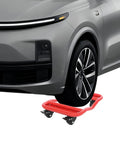 Badass Heavy Duty Vehicle Tire Dollies 6000 Lbs Capacity Set Of 4 Tough As Nails Car Movers With Parking Brakes For Trucks ATVs And Lawn Mowers Durable Steel Garage Gear In Red under truck tire.