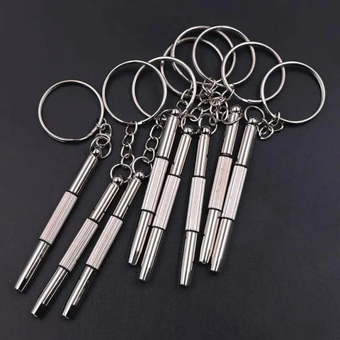 12 Pack Eyeglass Screwdriver Keychain Set Mini 3 In 1 Flat Phillips Hex Drivers Pocket Size for accessories and repairs
